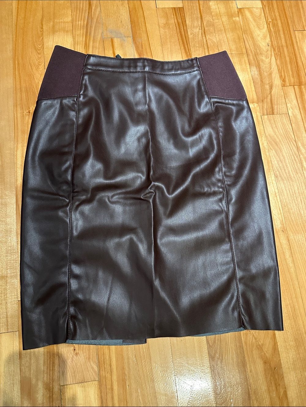 Vero Moda Brown Faux Leather Pencil Skirt